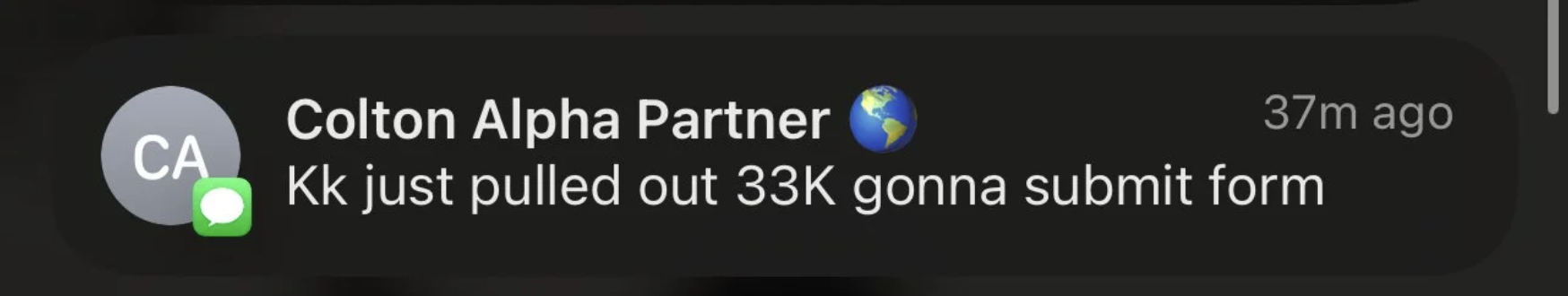 $33K withdrawal in motion