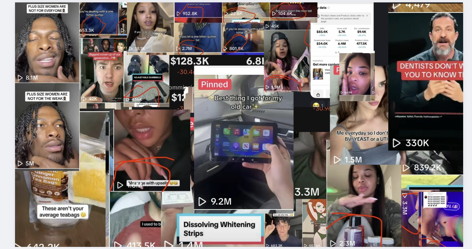 Viral content reel